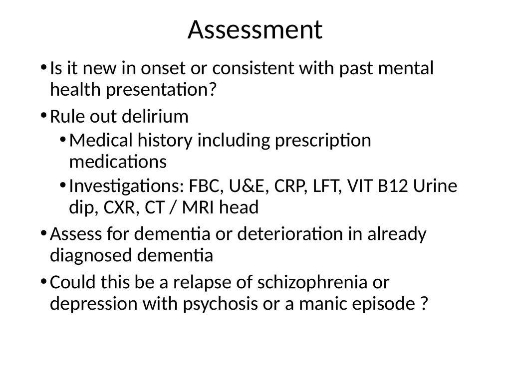 Psychosis in older adults Tier 1 Psychosis What is - slide 6 of 10
