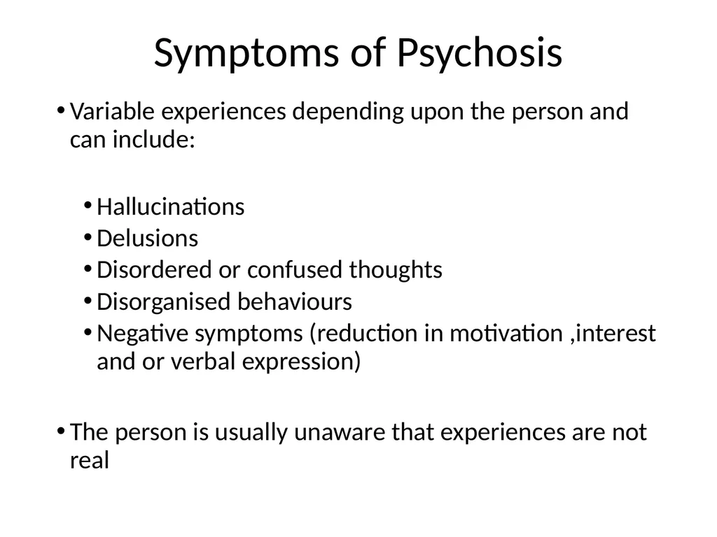 Psychosis in older adults Tier 1 Psychosis What is - slide 3 of 10