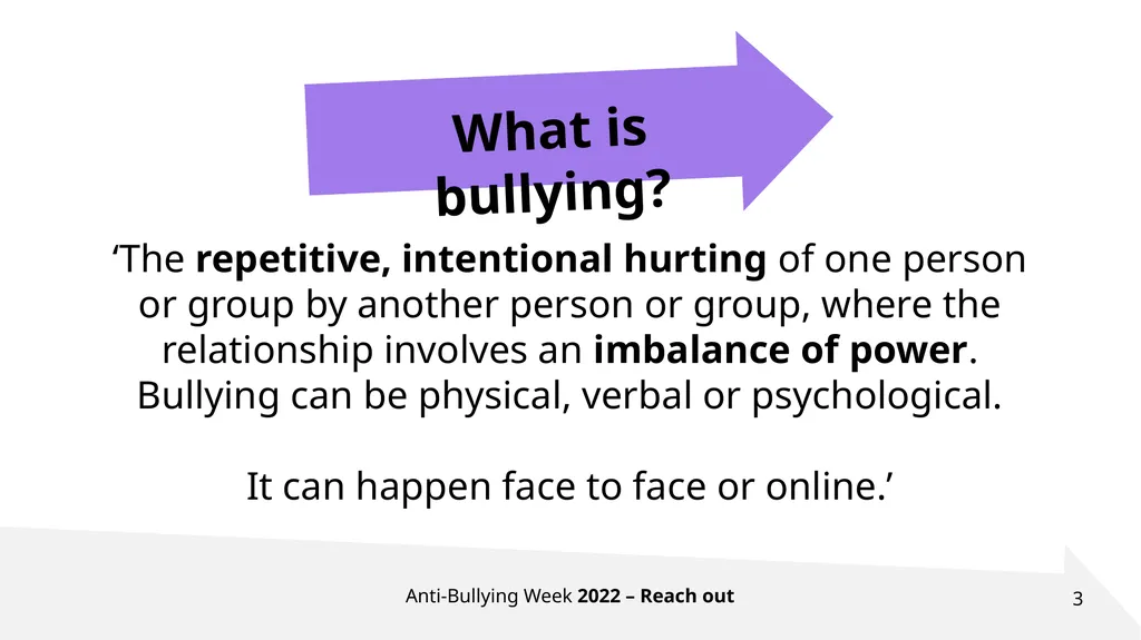 ANTI-BULLYING WEEK 2022 Bullying affects millions - slide 3 of 17
