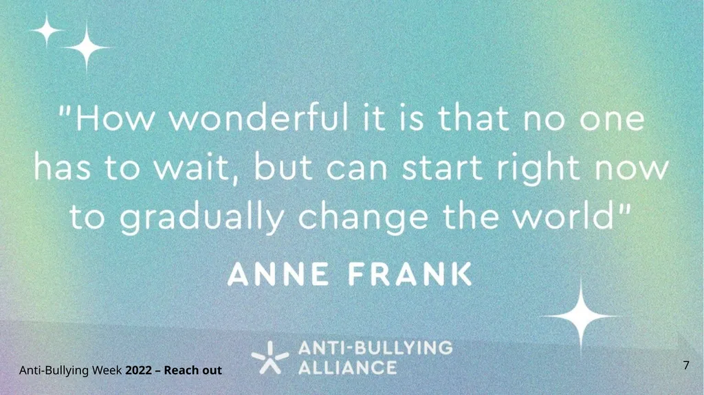 ANTI-BULLYING WEEK 2022 Bullying affects millions - slide 7 of 15