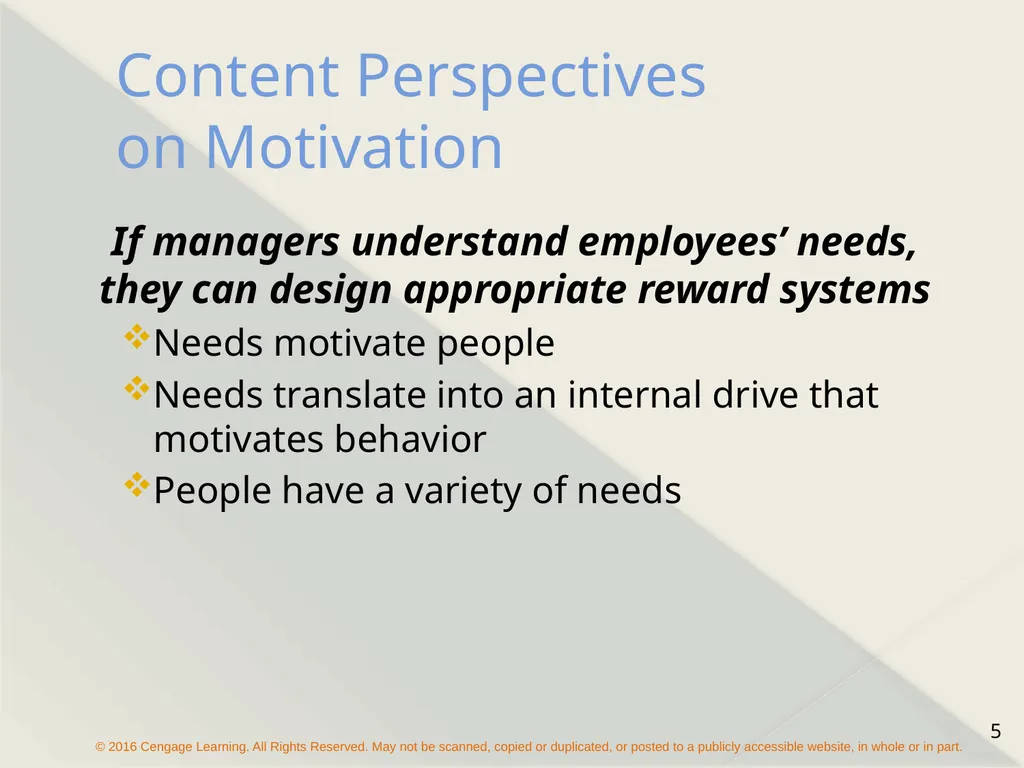 Chapter 16 Motivating Employees The Concept of - slide 5 of 26