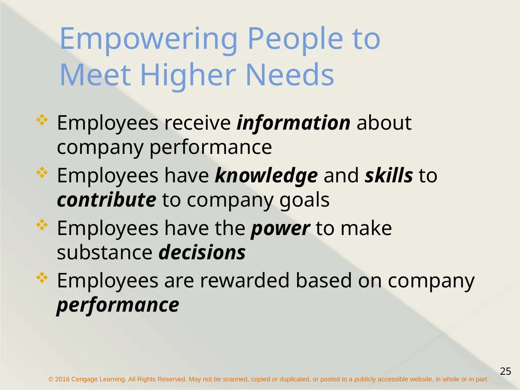 Chapter 16 Motivating Employees The Concept of - slide 25 of 26