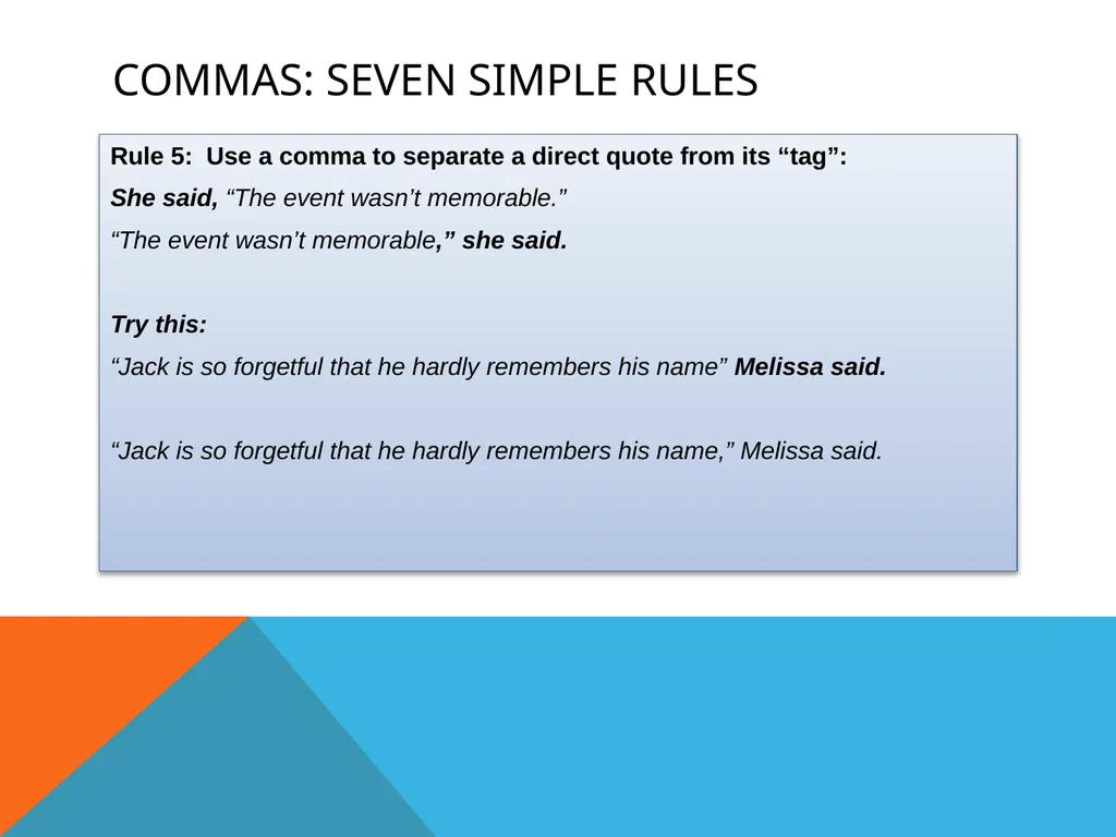 Grammar & Punctuation Frequently Asked Questions - slide 6 of 14