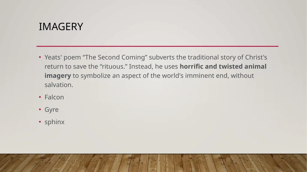 The second coming by W B Yeats Ma III SEM - slide 7 of 8