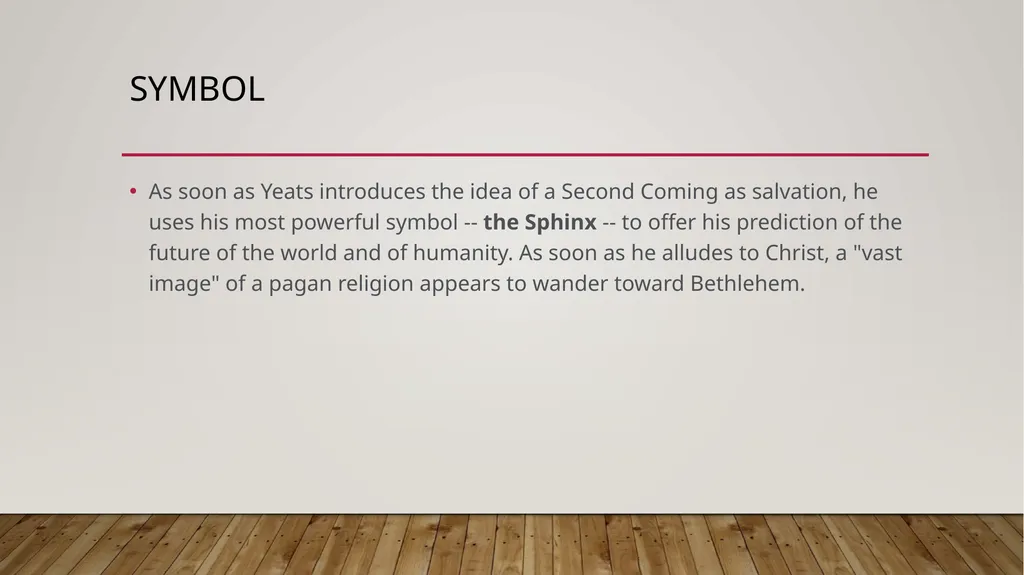 The second coming by W B Yeats Ma III SEM - slide 6 of 8