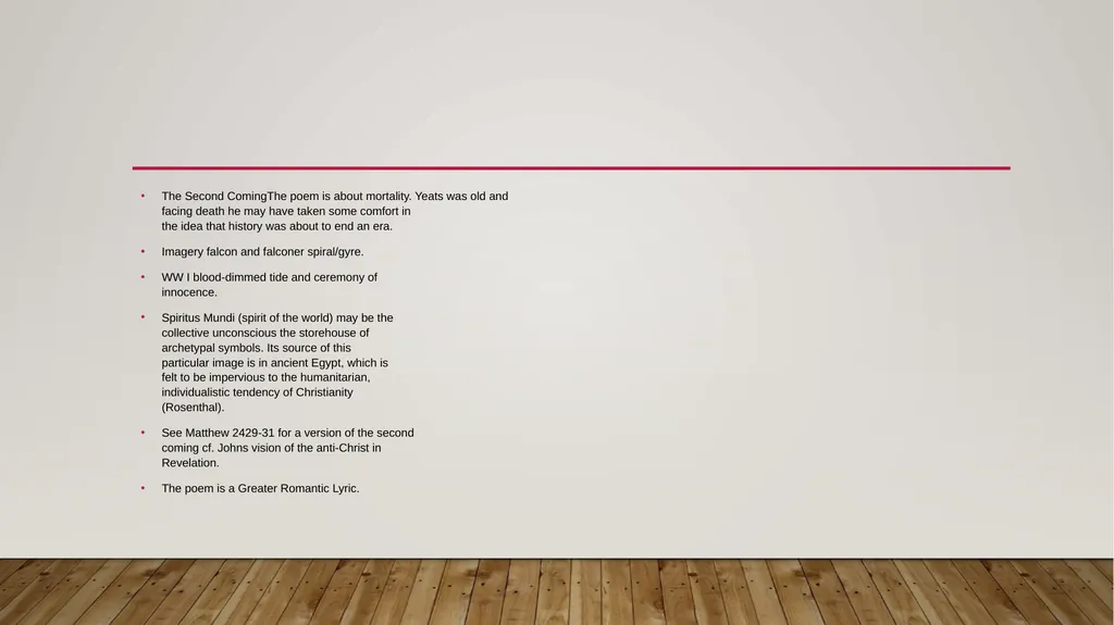 The second coming by W B Yeats Ma III SEM - slide 3 of 8