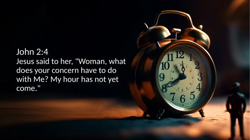 EXERCISING RESTRAINT BEFORE THE TIME. John 2:4 - slide 3 of 27