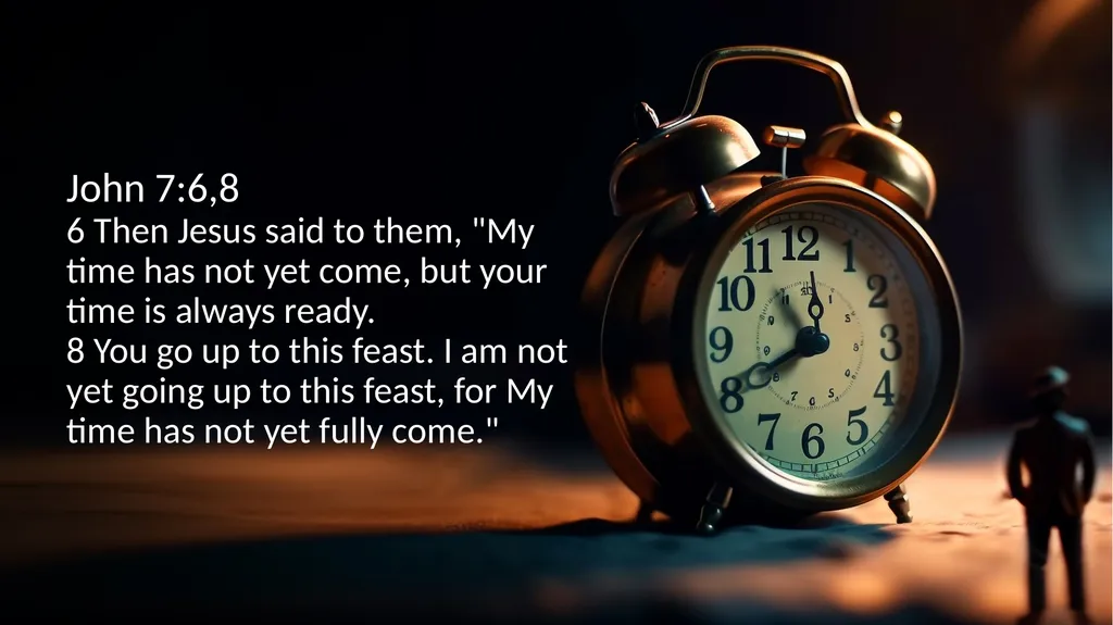 EXERCISING RESTRAINT BEFORE THE TIME. John 2:4 - slide 4 of 27