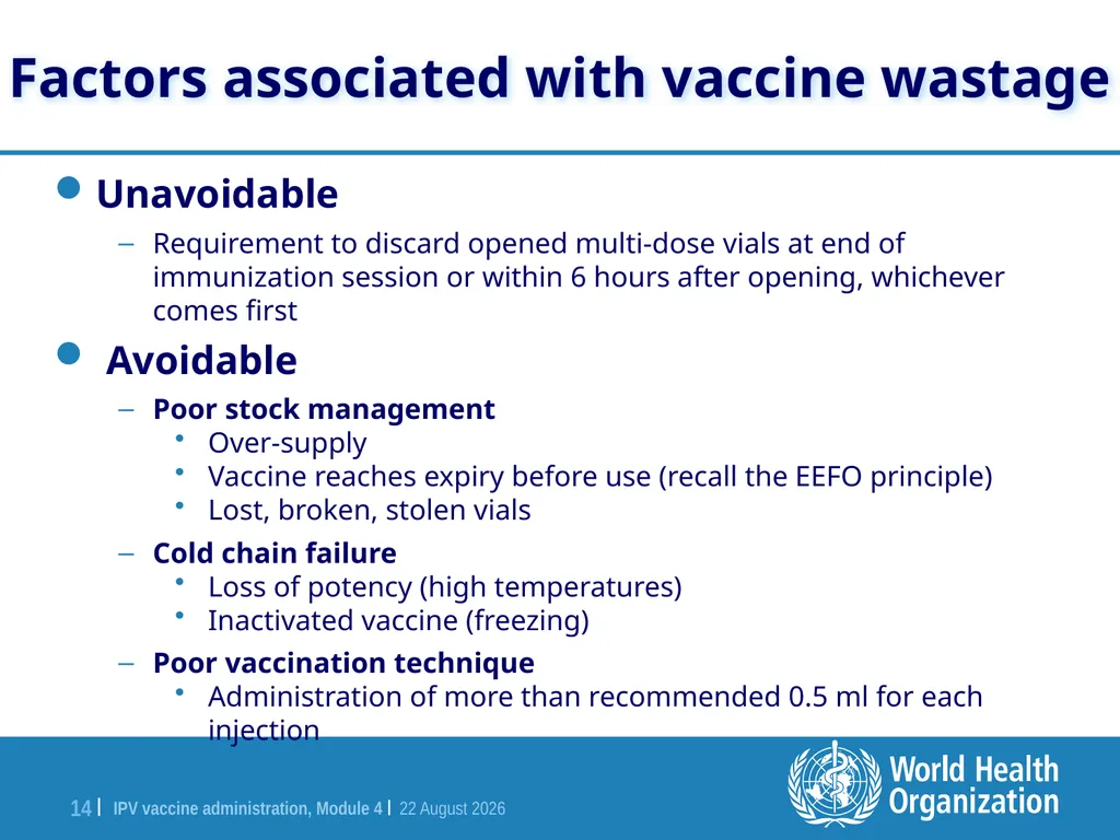 Module 4 IPV vaccine administration Training for - slide 14 of 20