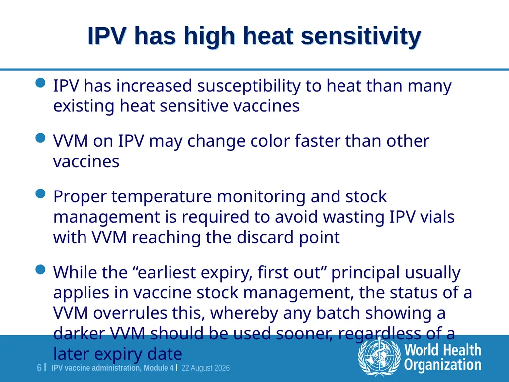 Module 4 IPV vaccine administration Training for - slide 6 of 20