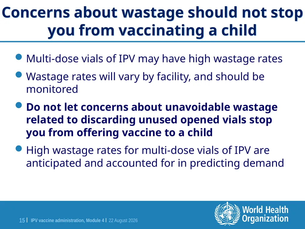 Module 4 IPV vaccine administration Training for - slide 15 of 20