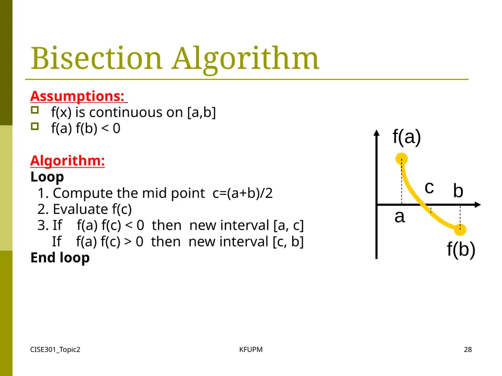 CISE301_Topic2 KFUPM 1 CISE301: Numerical Methods - slide 28 of 92