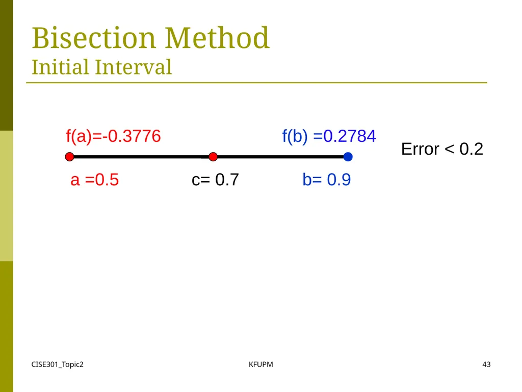 CISE301_Topic2 KFUPM 1 CISE301: Numerical Methods - slide 43 of 92