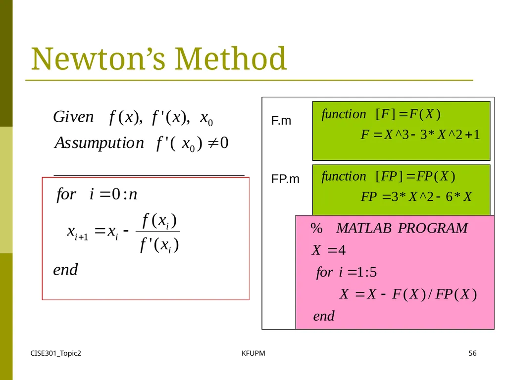 CISE301_Topic2 KFUPM 1 CISE301: Numerical Methods - slide 56 of 92