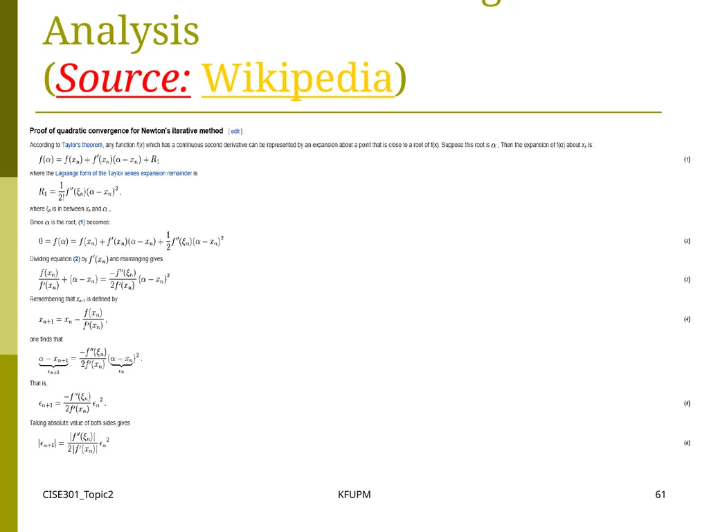 CISE301_Topic2 KFUPM 1 CISE301: Numerical Methods - slide 61 of 92