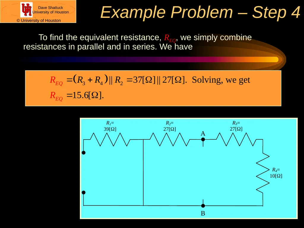 ECE 2201 Circuit Analysis Dr. Dave Shattuck - slide 18 of 21