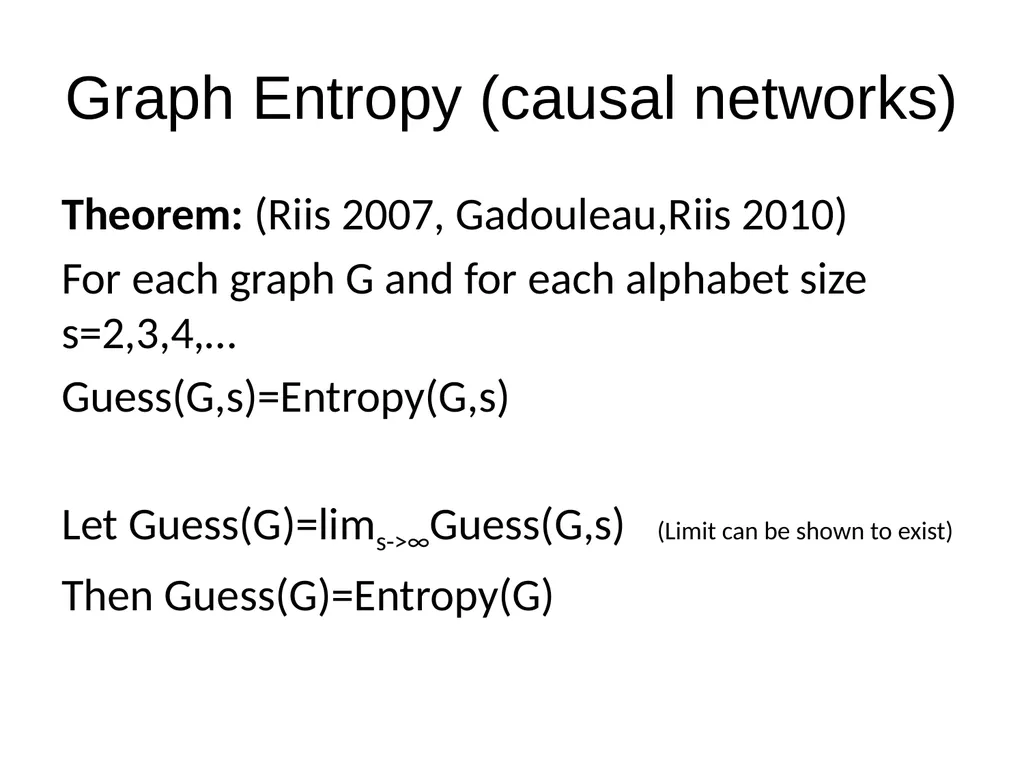 Graph Guessing Games & non-Shannon Information - slide 18 of 43