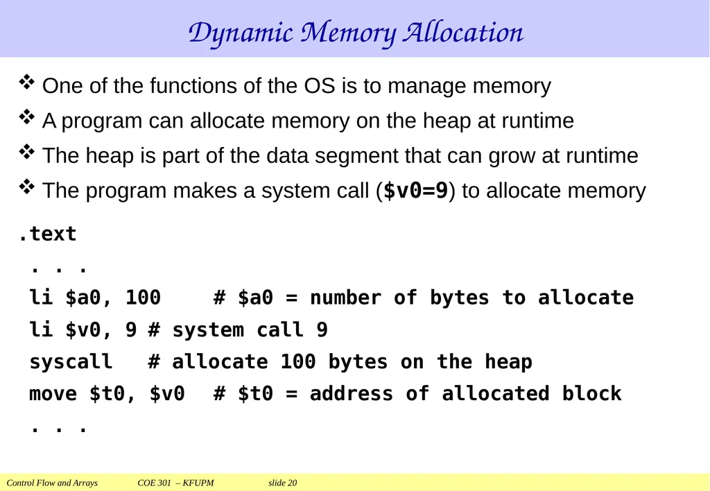 Control Flow and Arrays COE 301 Computer - slide 20 of 37