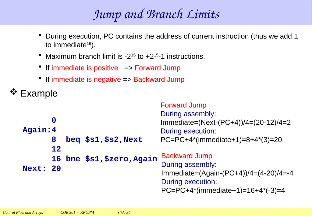 Control Flow and Arrays COE 301 Computer - slide 36 of 37