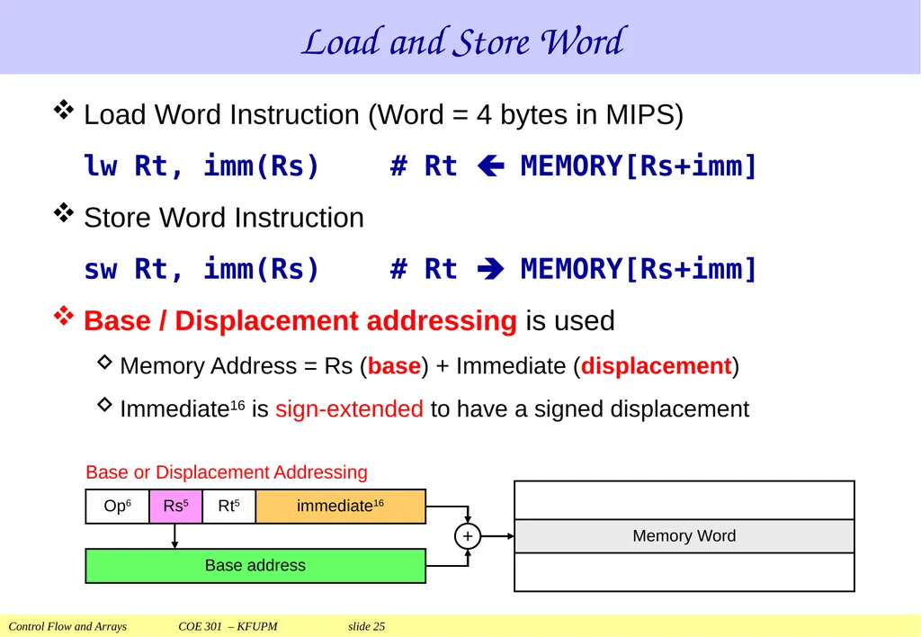 Control Flow and Arrays COE 301 Computer - slide 25 of 37