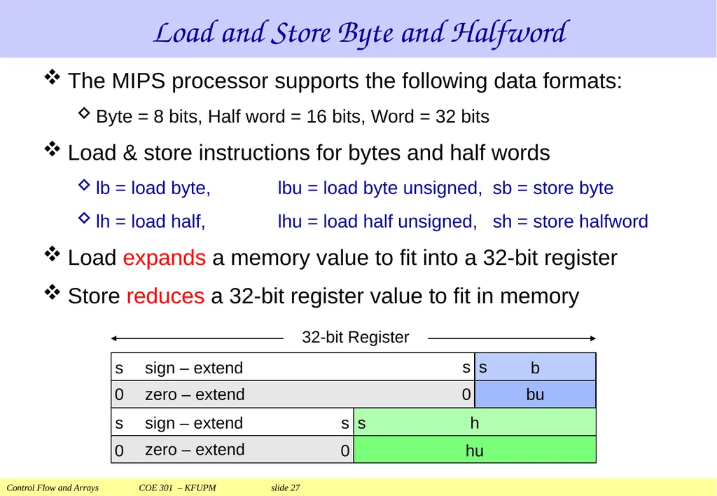 Control Flow and Arrays COE 301 Computer - slide 27 of 37