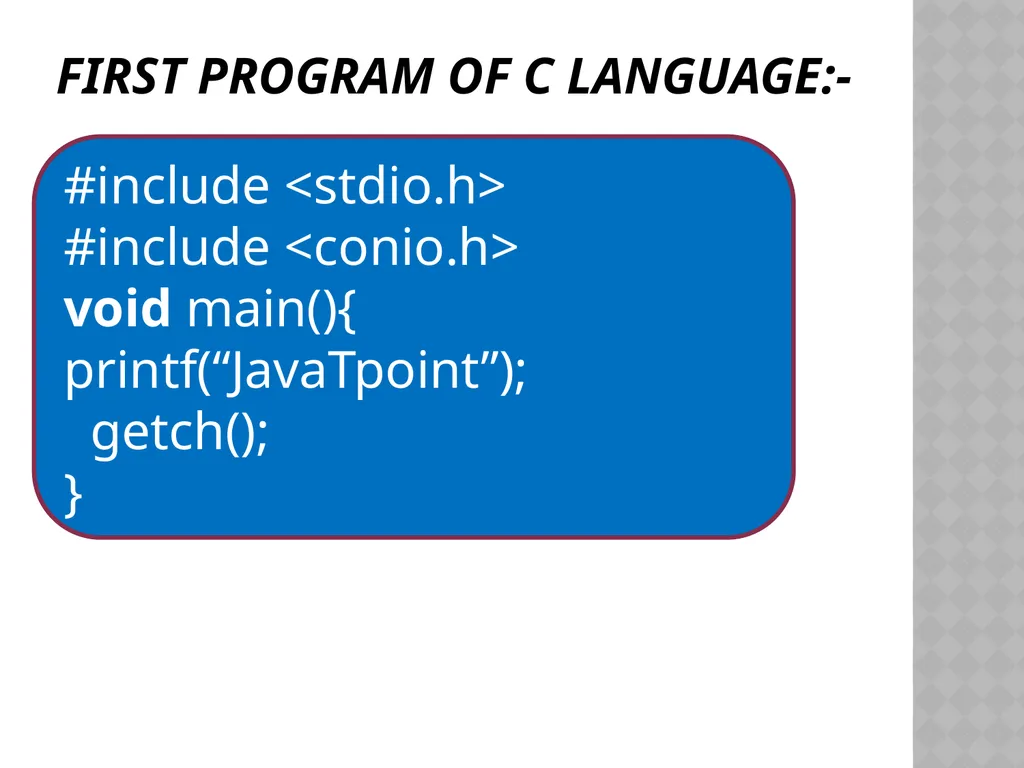 C Programming Language Tutorial By Mrs. Muneeswari - slide 6 of 27