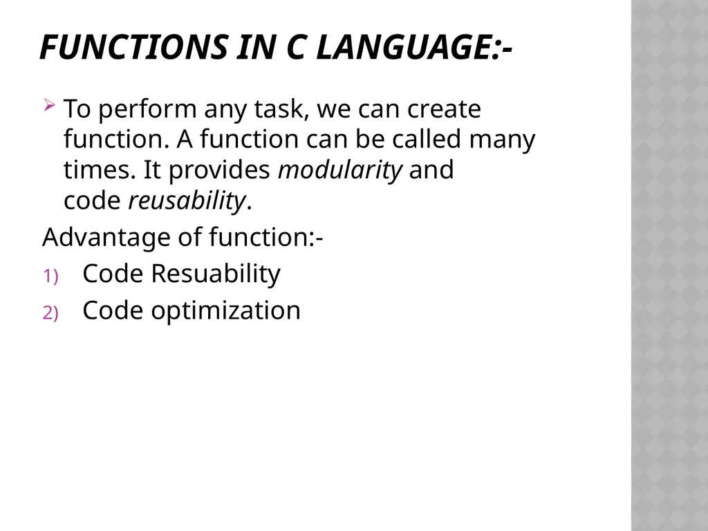 C Programming Language Tutorial By Mrs. Muneeswari - slide 25 of 27