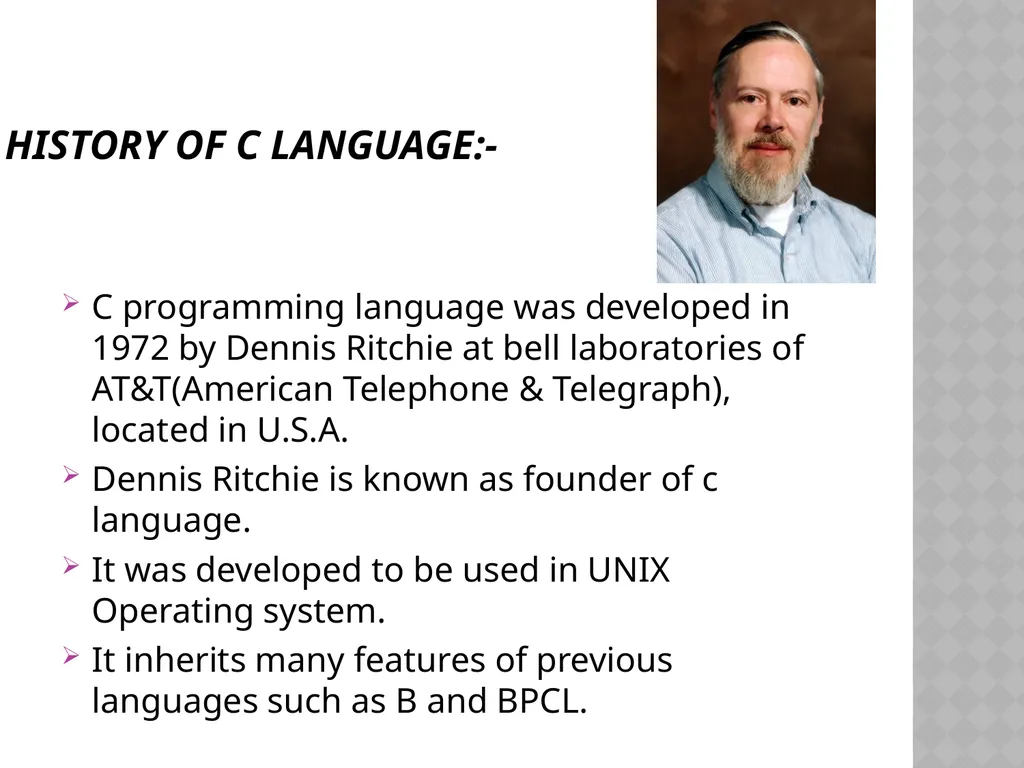 C Programming Language Tutorial By Mrs. Muneeswari - slide 3 of 27