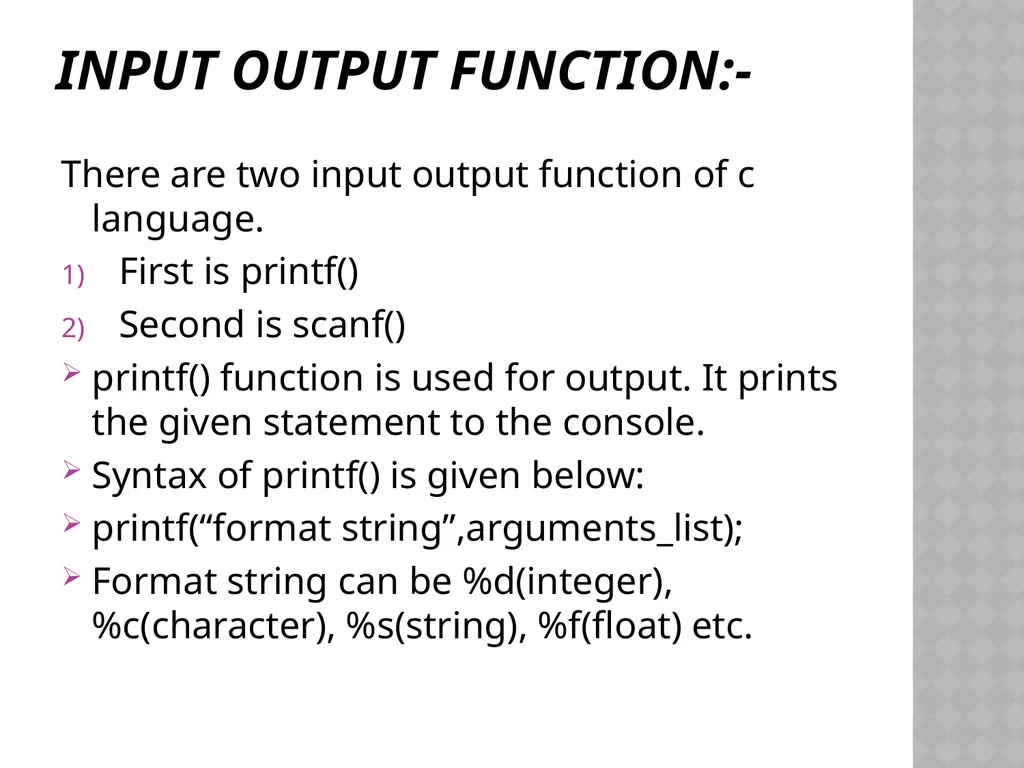C Programming Language Tutorial By Mrs. Muneeswari - slide 8 of 27