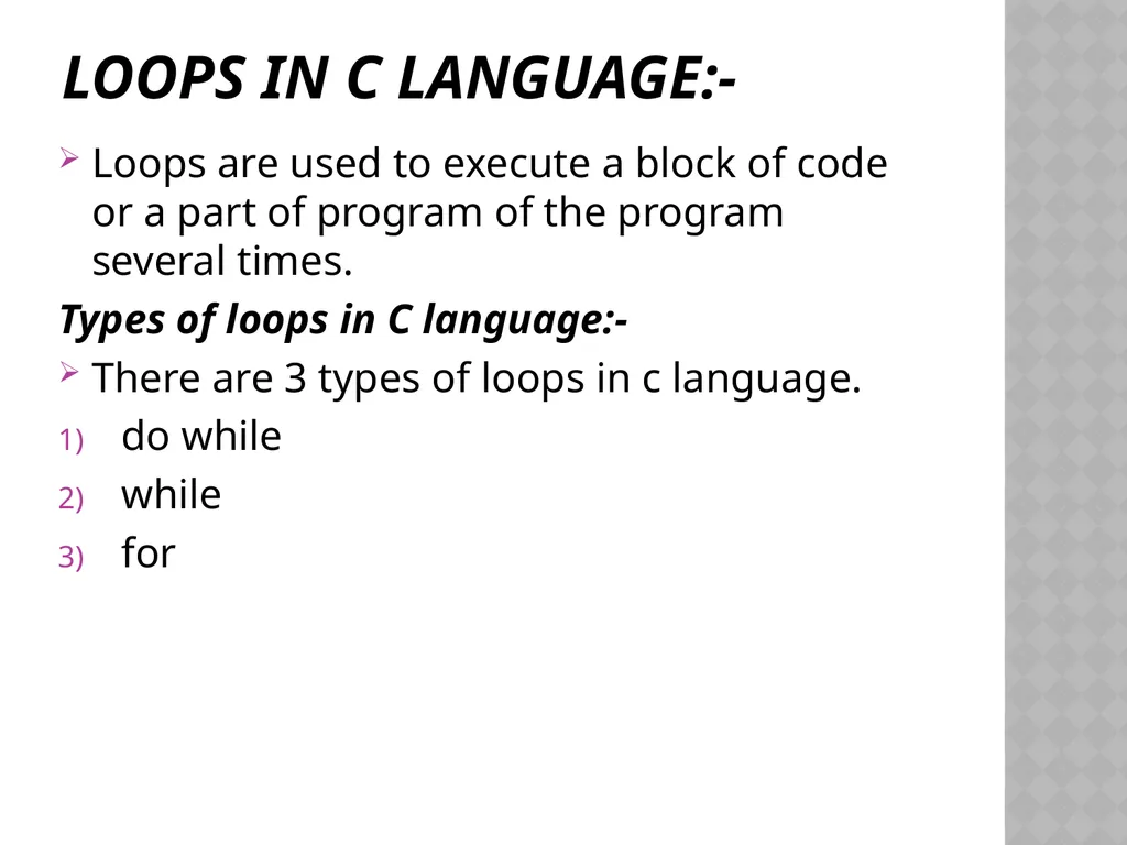 C Programming Language Tutorial By Mrs. Muneeswari - slide 19 of 27