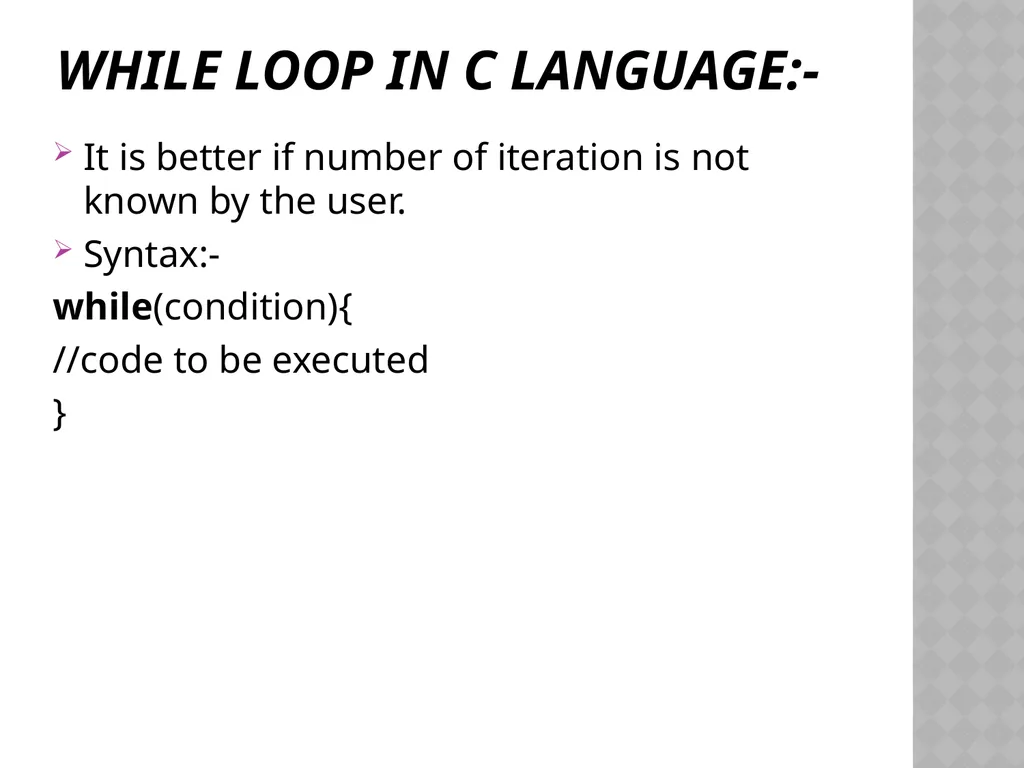 C Programming Language Tutorial By Mrs. Muneeswari - slide 21 of 27