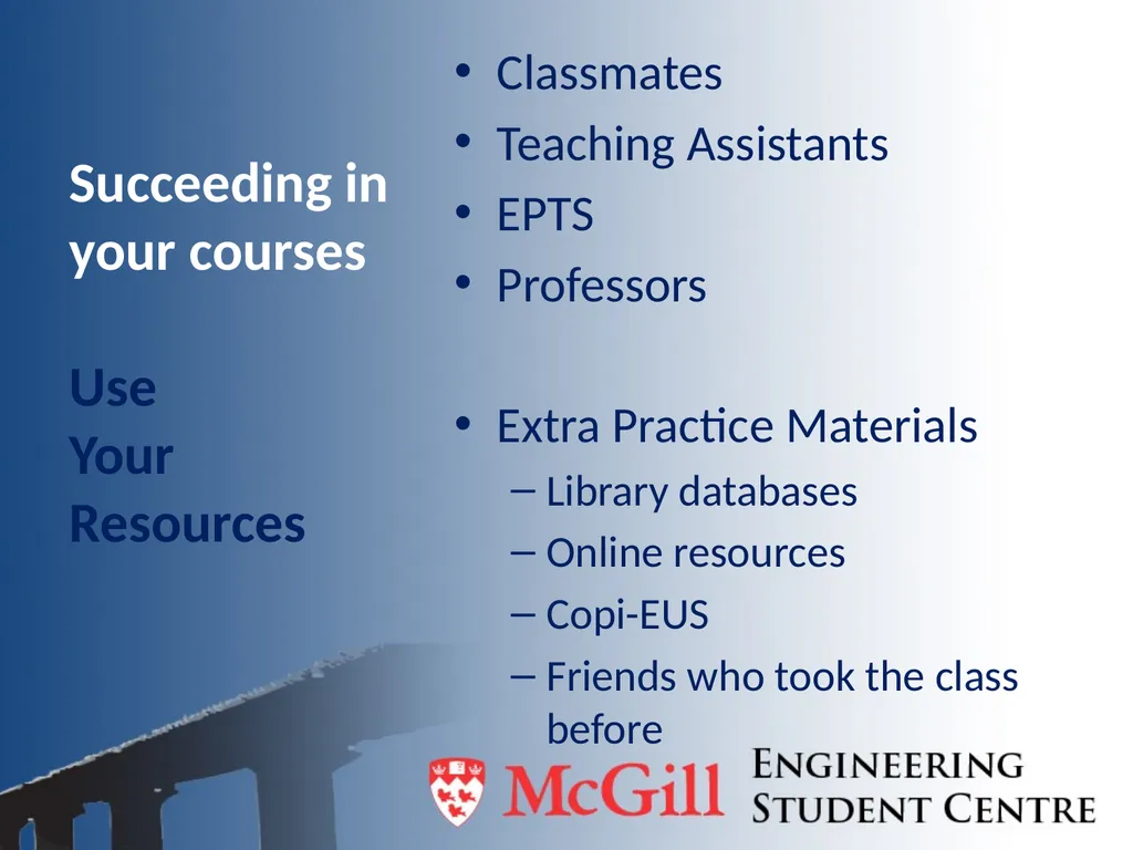 Engineering Peer Tutoring Service (EPTS) Tips on - slide 10 of 13