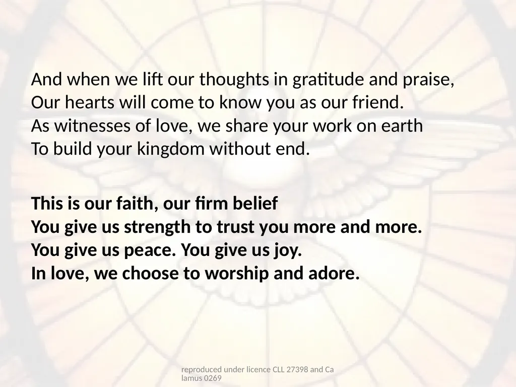 Confirmation Hymns reproduced under licence CLL - slide 23 of 23