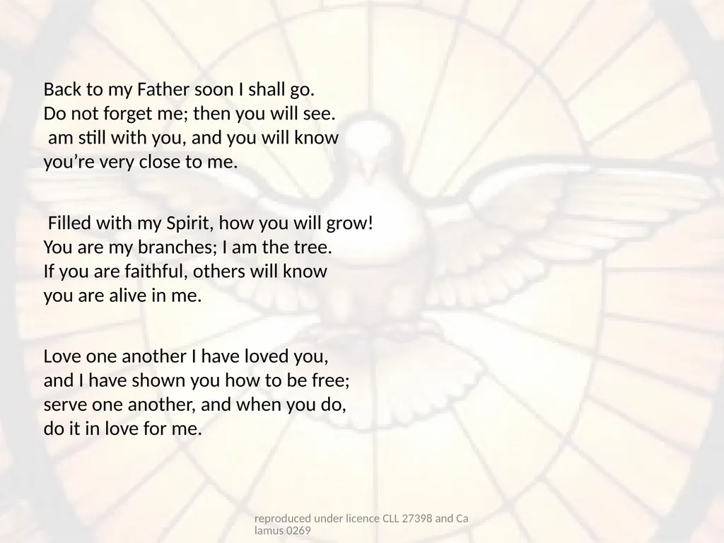 Confirmation Hymns reproduced under licence CLL - slide 20 of 23