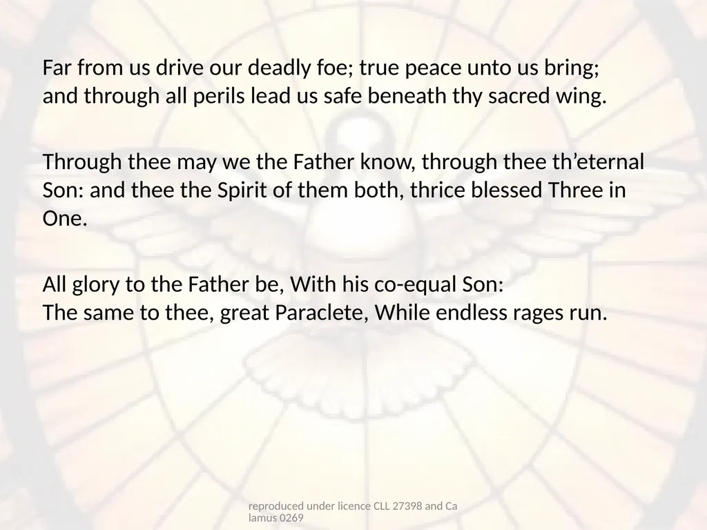 Confirmation Hymns reproduced under licence CLL - slide 8 of 23