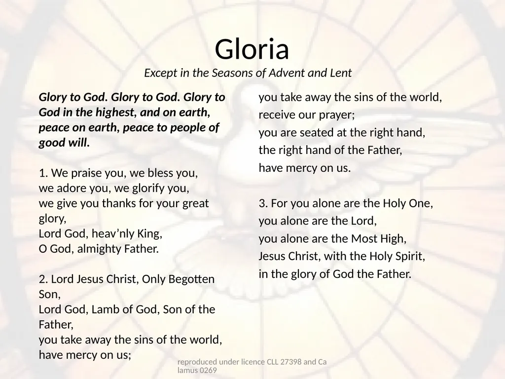Confirmation Hymns reproduced under licence CLL - slide 4 of 23
