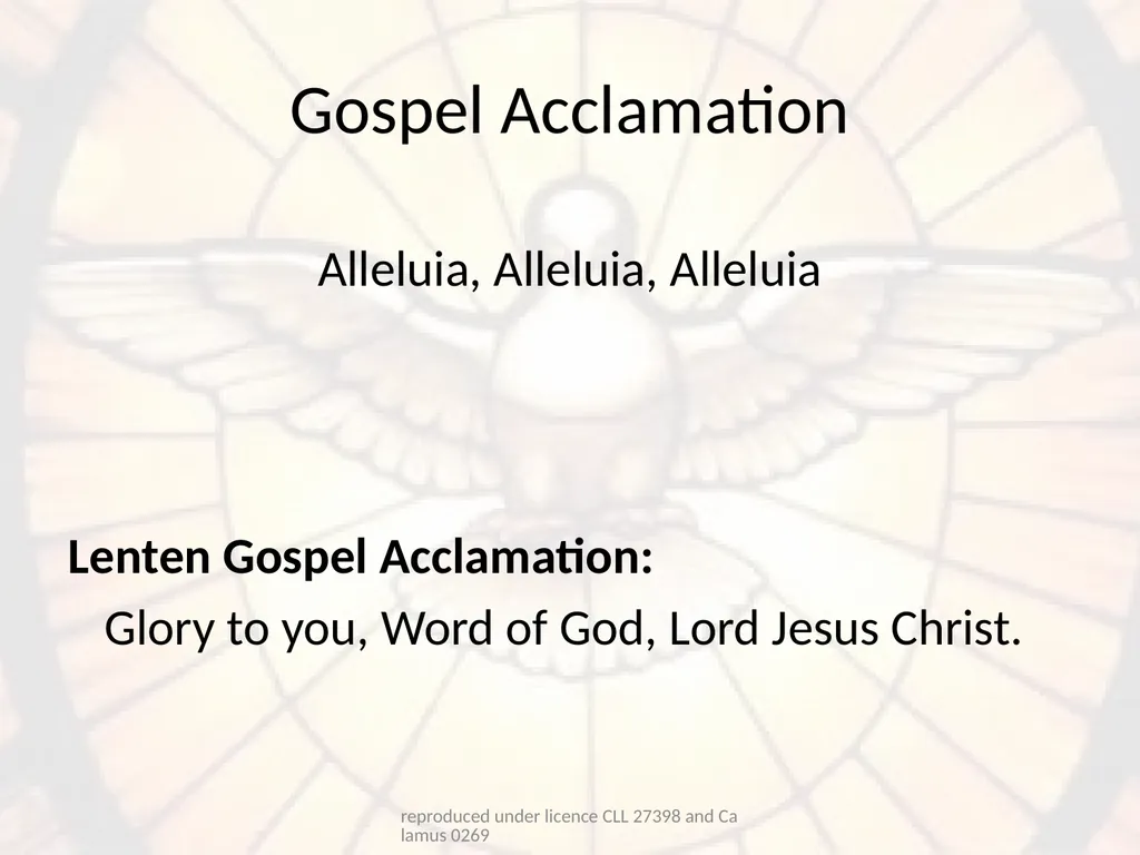 Confirmation Hymns reproduced under licence CLL - slide 6 of 23
