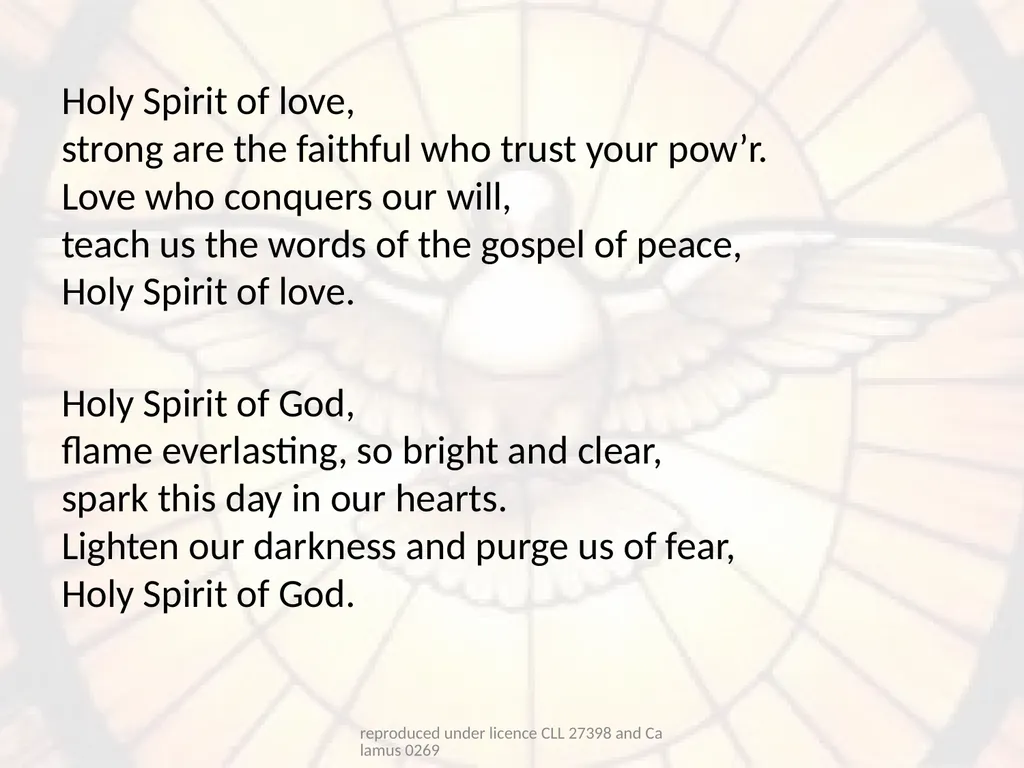 Confirmation Hymns reproduced under licence CLL - slide 10 of 23