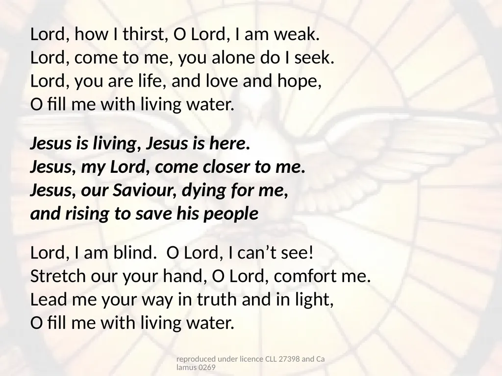 Confirmation Hymns reproduced under licence CLL - slide 3 of 23