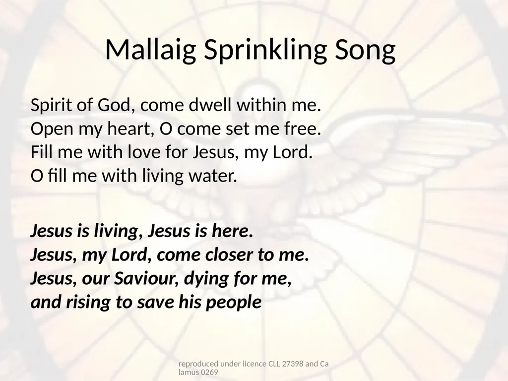 Confirmation Hymns reproduced under licence CLL - slide 2 of 23