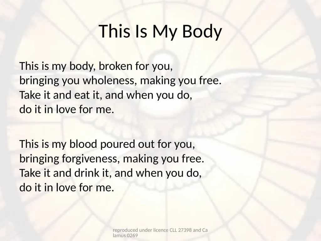 Confirmation Hymns reproduced under licence CLL - slide 19 of 23