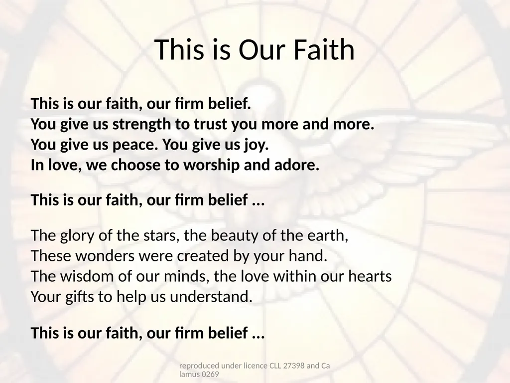 Confirmation Hymns reproduced under licence CLL - slide 21 of 23