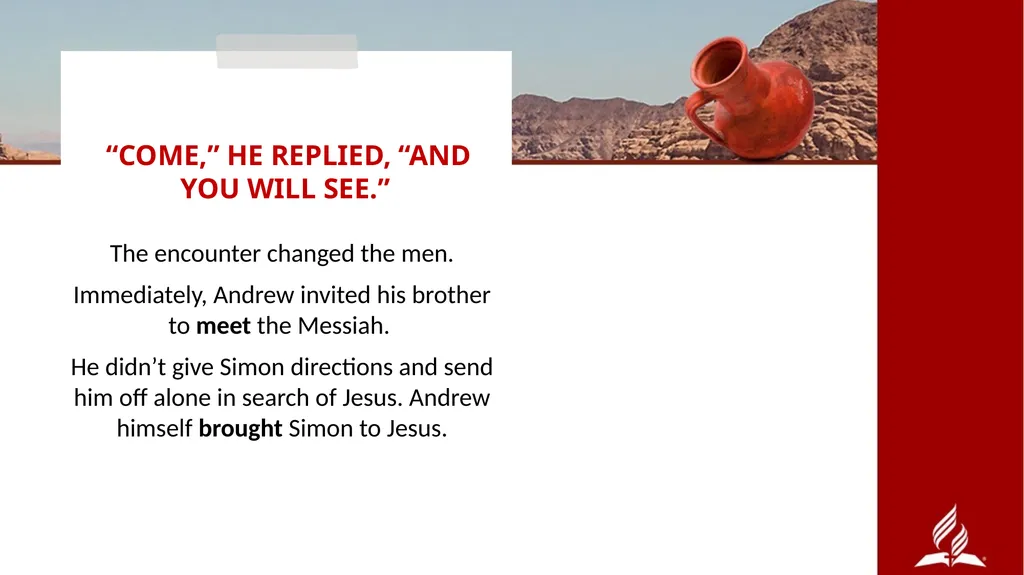 Come, See THE SAVIOR OF THE WORLD SERMON PREPARED - slide 3 of 27