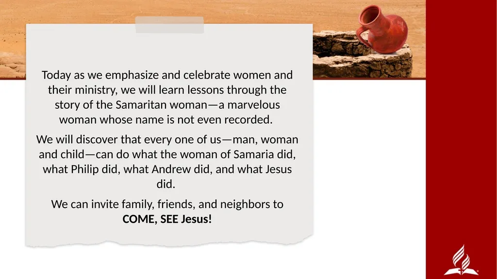 Come, See THE SAVIOR OF THE WORLD SERMON PREPARED - slide 4 of 27