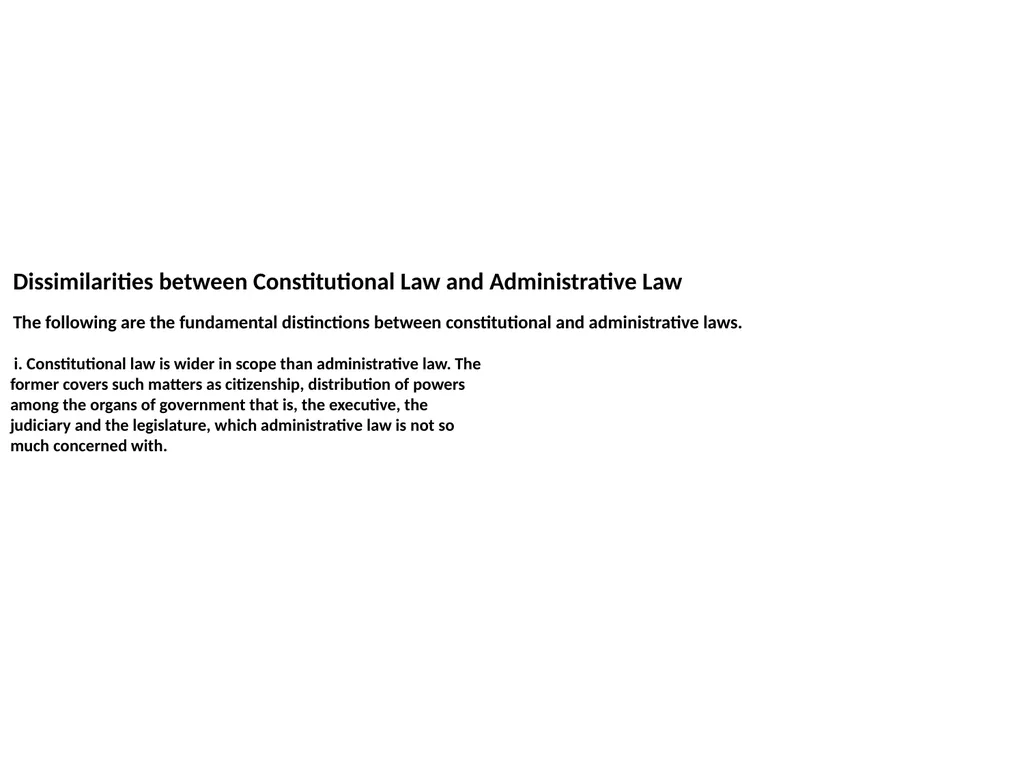 ADMINISTRATIVE LAW AND CONSTITUTIONAL LAW - slide 10 of 16