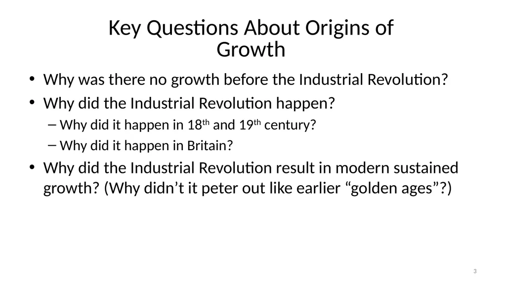 Lecture 6A Malthus and Pre-Industrial Stagnation - slide 3 of 44