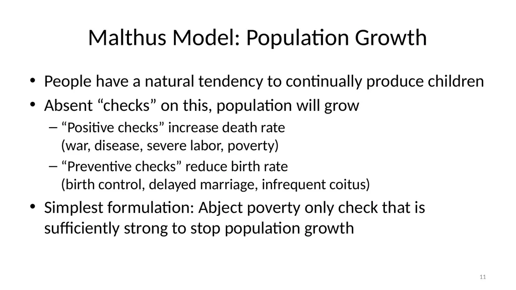 Lecture 6A Malthus and Pre-Industrial Stagnation - slide 11 of 44