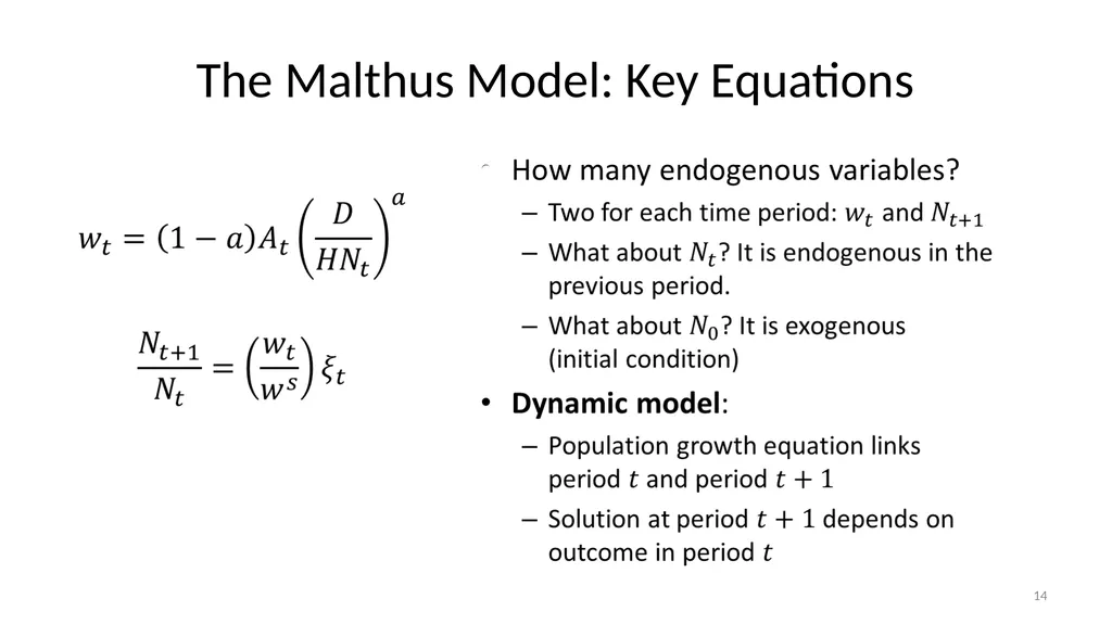 Lecture 6A Malthus and Pre-Industrial Stagnation - slide 14 of 44