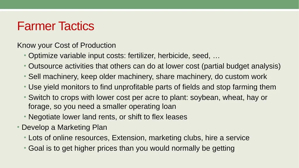 Economics of Cost in Farm Management AAE 320 Paul - slide 21 of 24