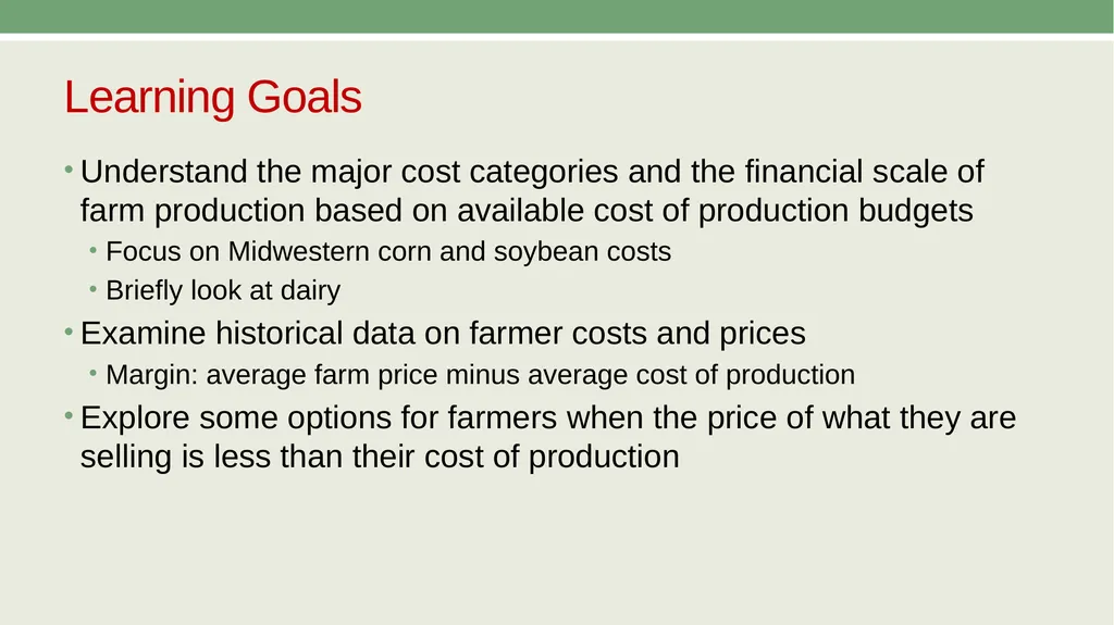 Economics of Cost in Farm Management AAE 320 Paul - slide 2 of 24